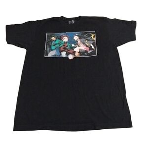 Demon Slayer shirt size large women's black Anime